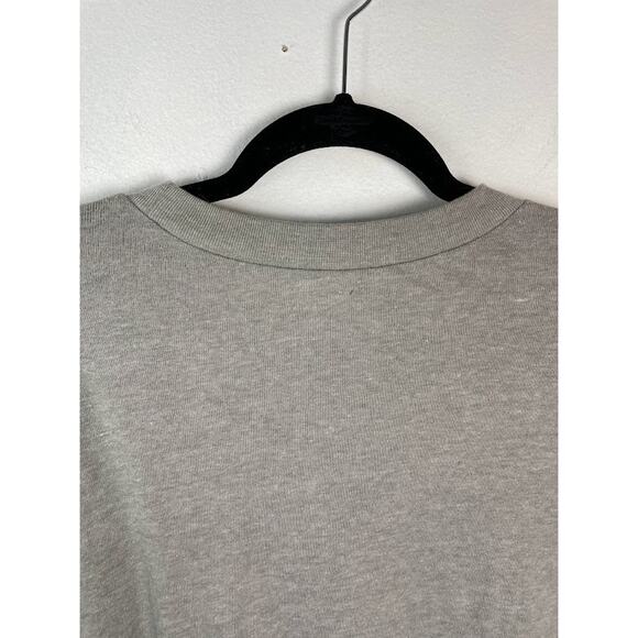 Cropped Top Beige Womens Medium Graphic Tee Sunshine State of Mind T Shirt Gray - Picture 6 of 12